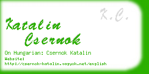 katalin csernok business card